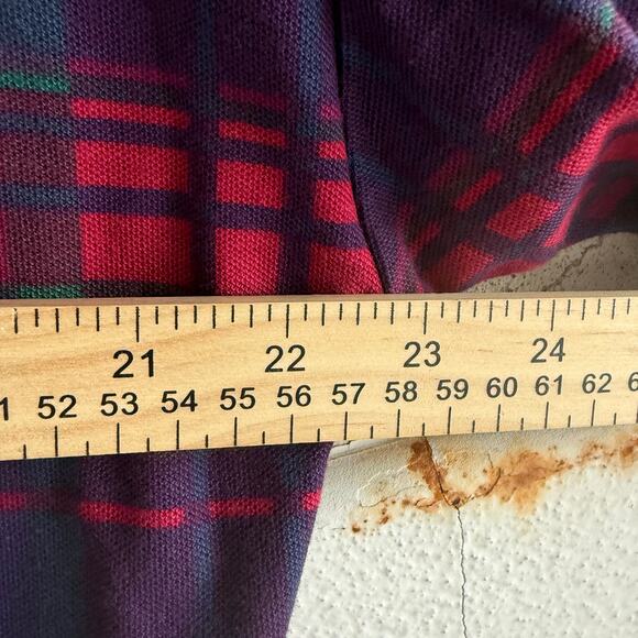 Ralph Lauren Chaps Plaid Shirt Vintage 90s Long Sleeve Polo Mens L Preppy Retro - Picture 7 of 7